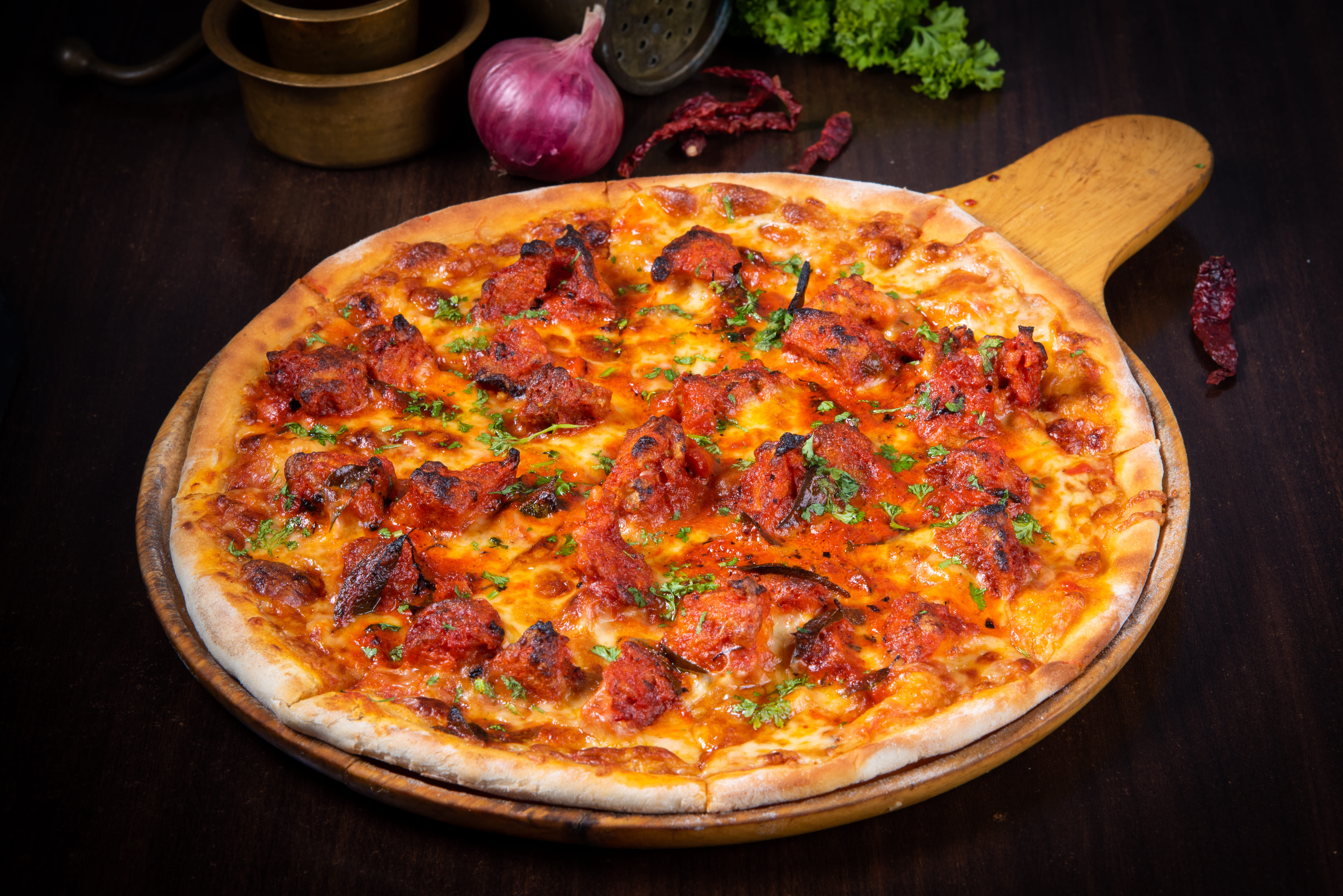 Dalgona Chicken Pizza